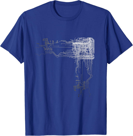 CPU technology nerd computer chip computer scientist T-Shirt - T-Shirt | Royal
