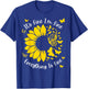 It's Fine I'm Fine Everything Is Fine Sunflower Butterfly T-Shirt - T-Shirt | Royal