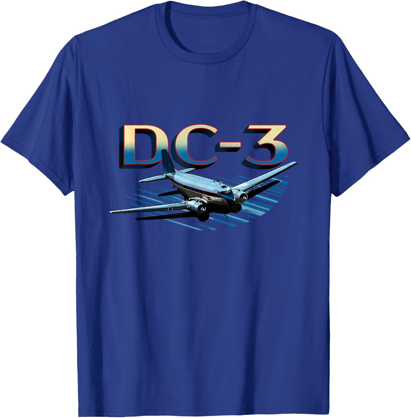 Vintage Airline DC-3 Airplane T-Shirt - T-Shirt | Royal