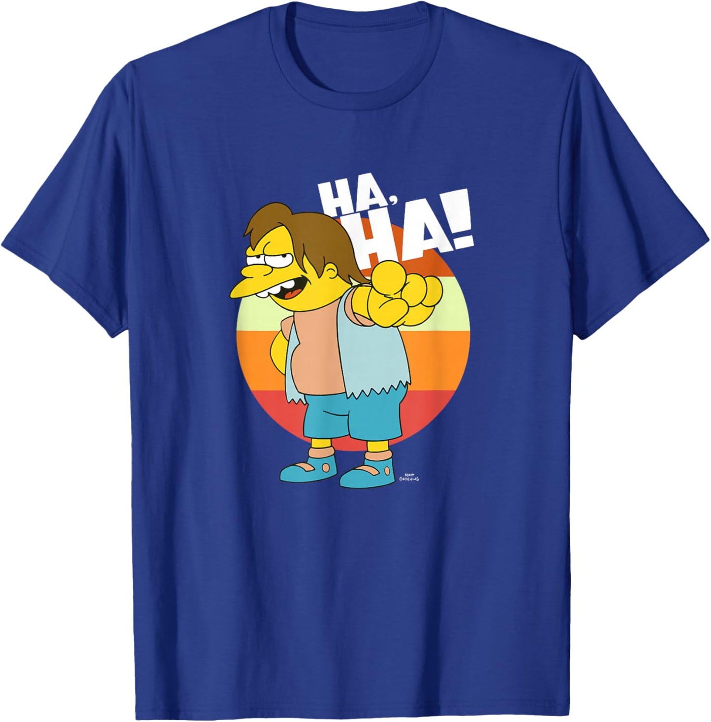 The Simpsons Nelson HAHA T-Shirt - T-Shirt | Royal