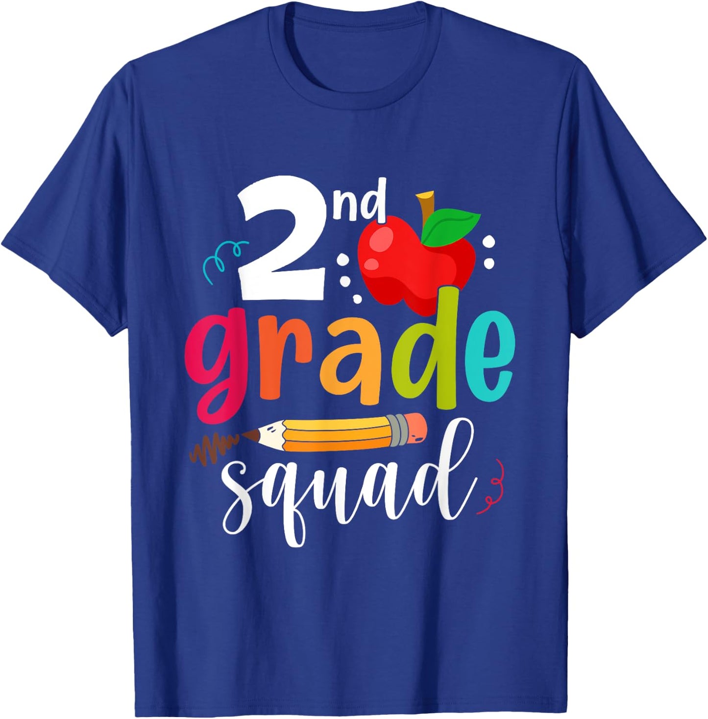 Second Grade Squad Funny Back To School 2nd Graders Teachers T-Shirt - T-Shirt | Royal