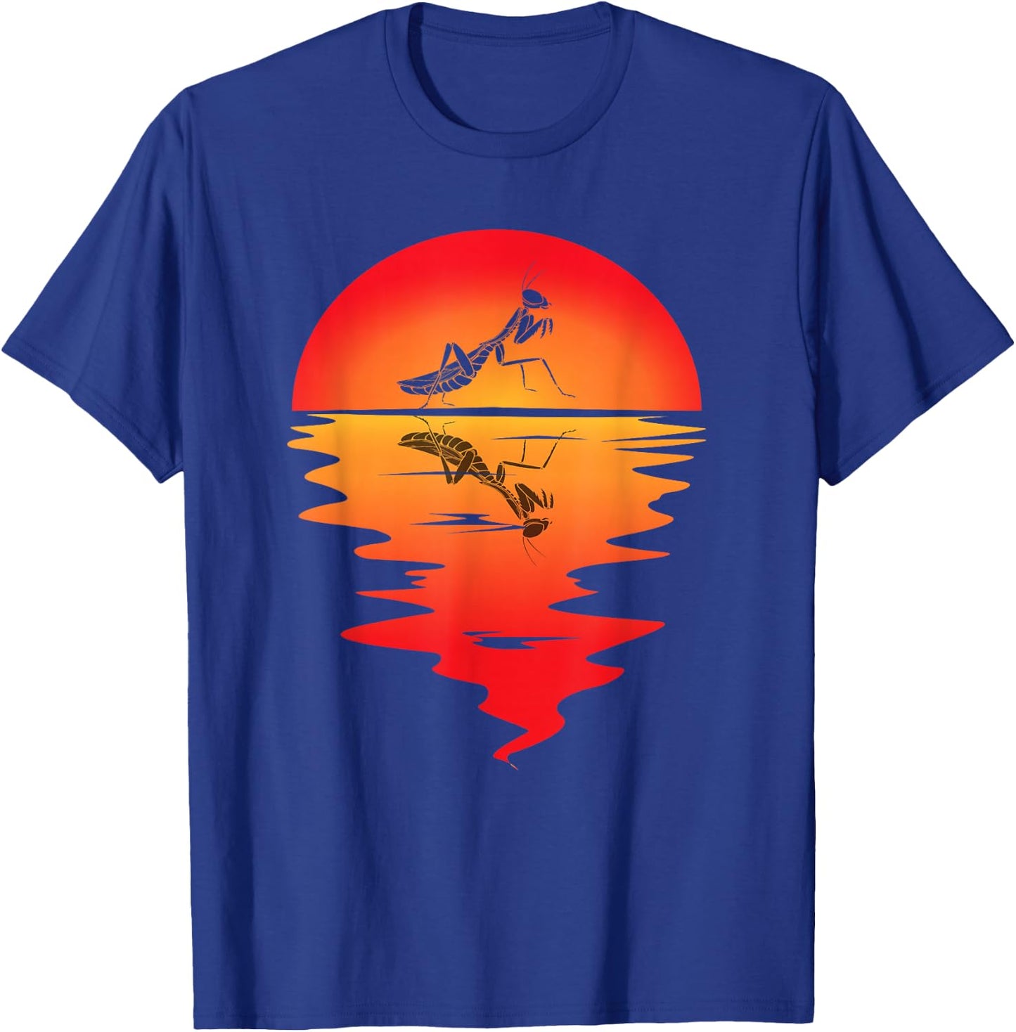 Praying Mantis Vintage Sunset Mantis Praying Mantis Bug T-Shirt - T-Shirt | Royal