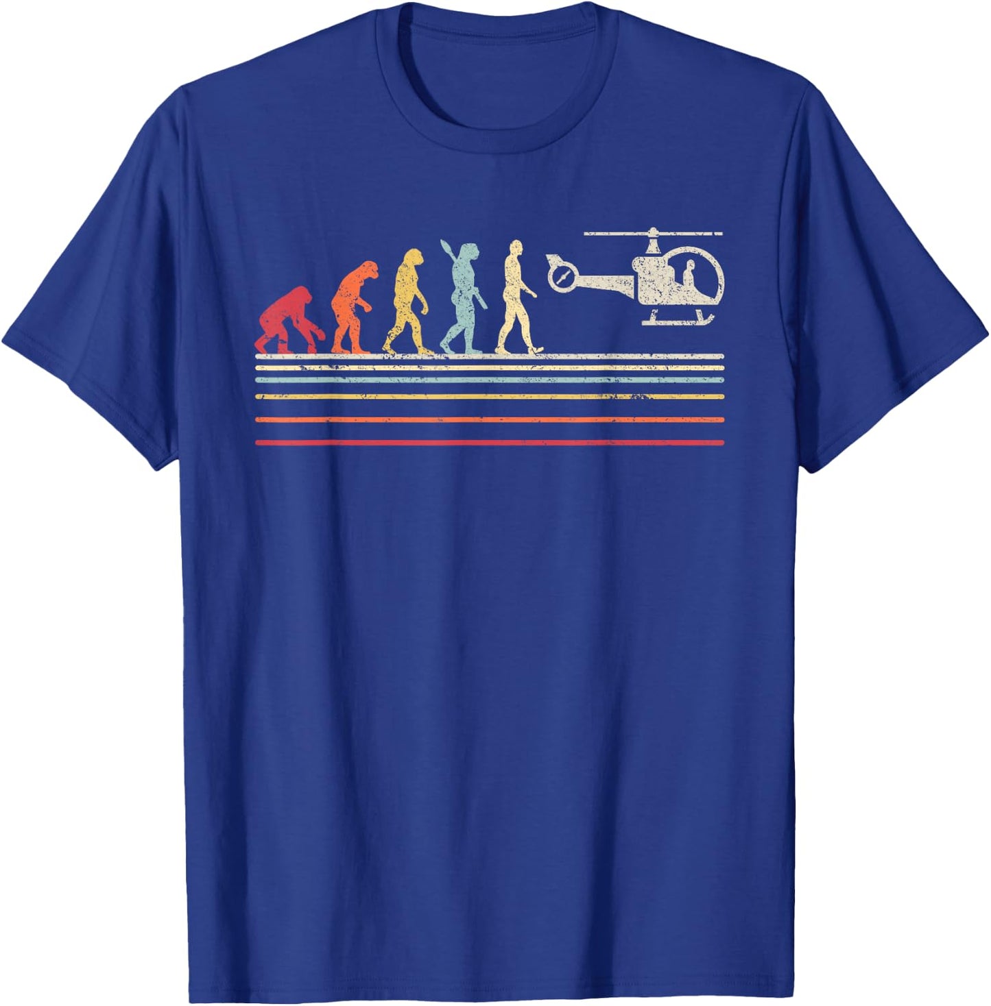 Helicopter Shirt Vintage T-Shirt - T-Shirt | Royal