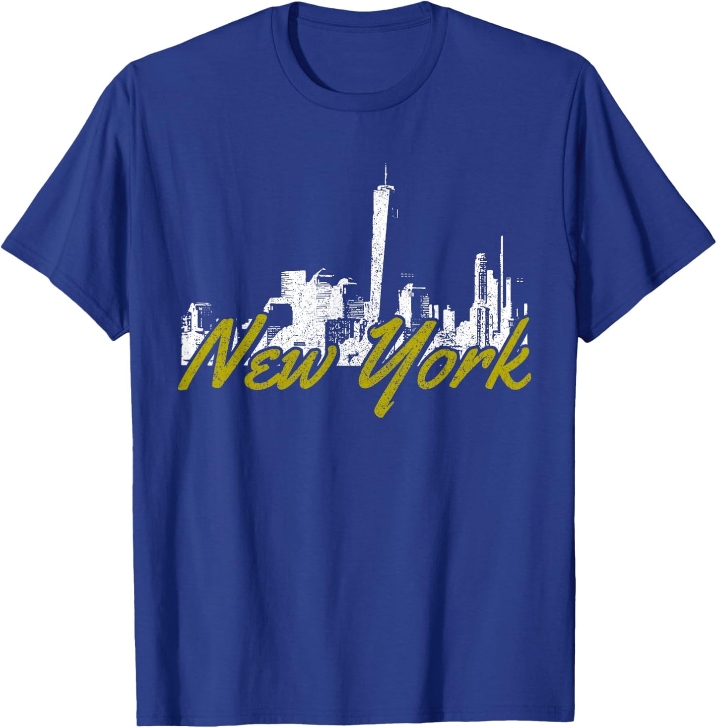 New York Skyline - NYC NY USA America Souvenir T-Shirt - T-Shirt | Royal