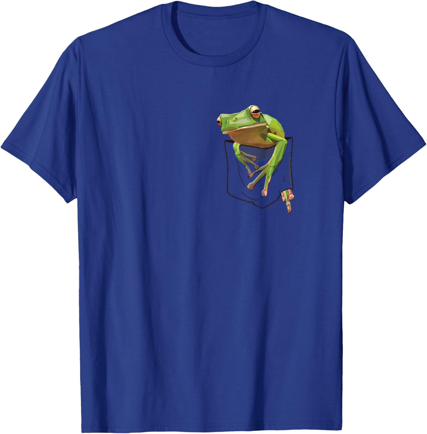 Fun Frog in a Pocket Goblincore Design - Frog Lovers Small T-Shirt - T-Shirt | Royal