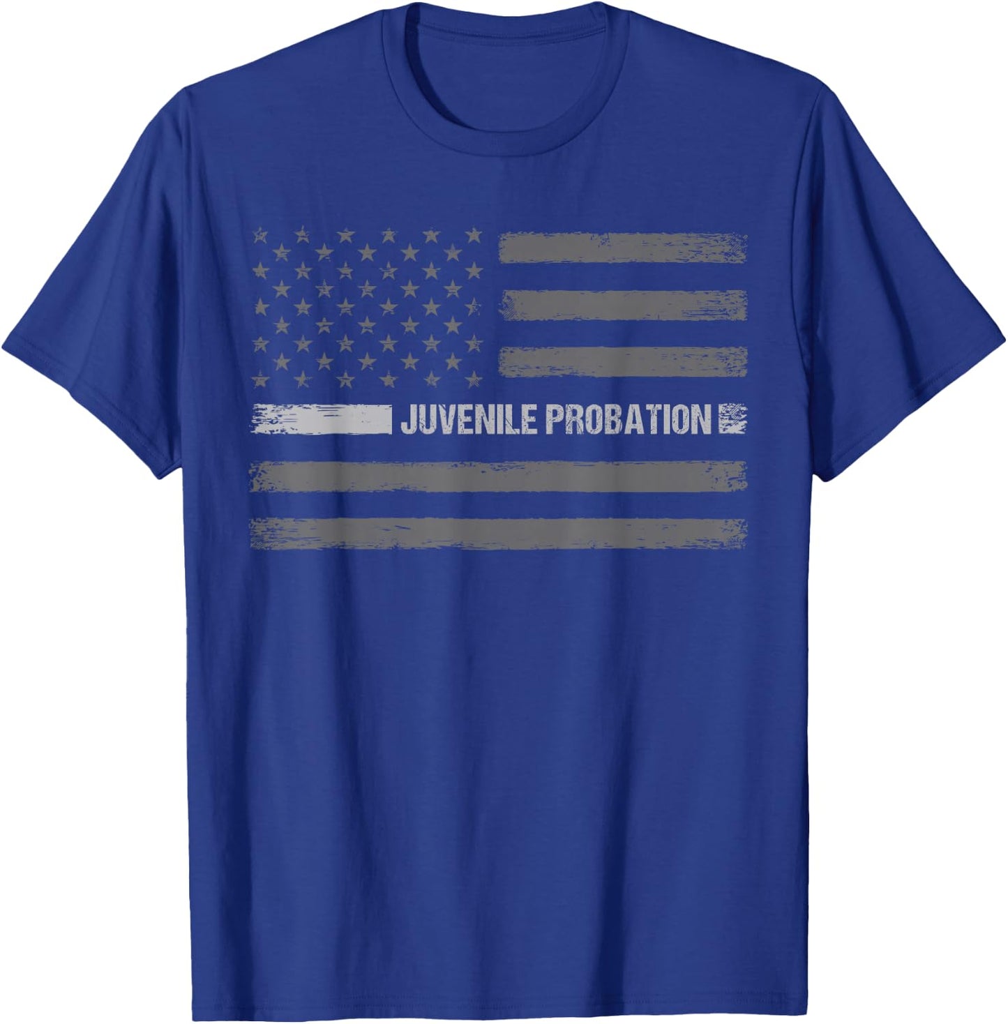 Juvenile Probation Vintage Distressed USA American Flag T-Shirt - T-Shirt | Royal