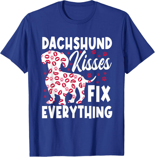 Dachshund Kisses Fix Everything T-Shirt - T-Shirt | Royal