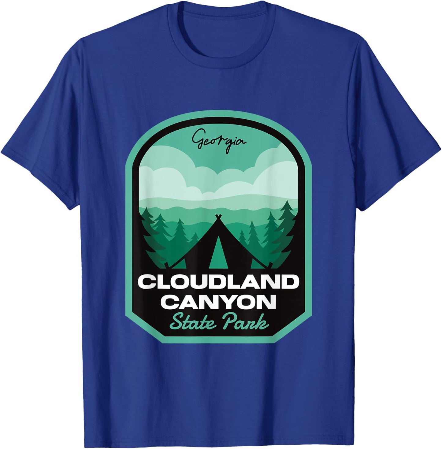 Cloudland Canyon State Park GA Camping T-Shirt - T-Shirt | Royal