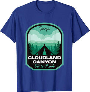 Cloudland Canyon State Park GA Camping T-Shirt - T-Shirt | Royal