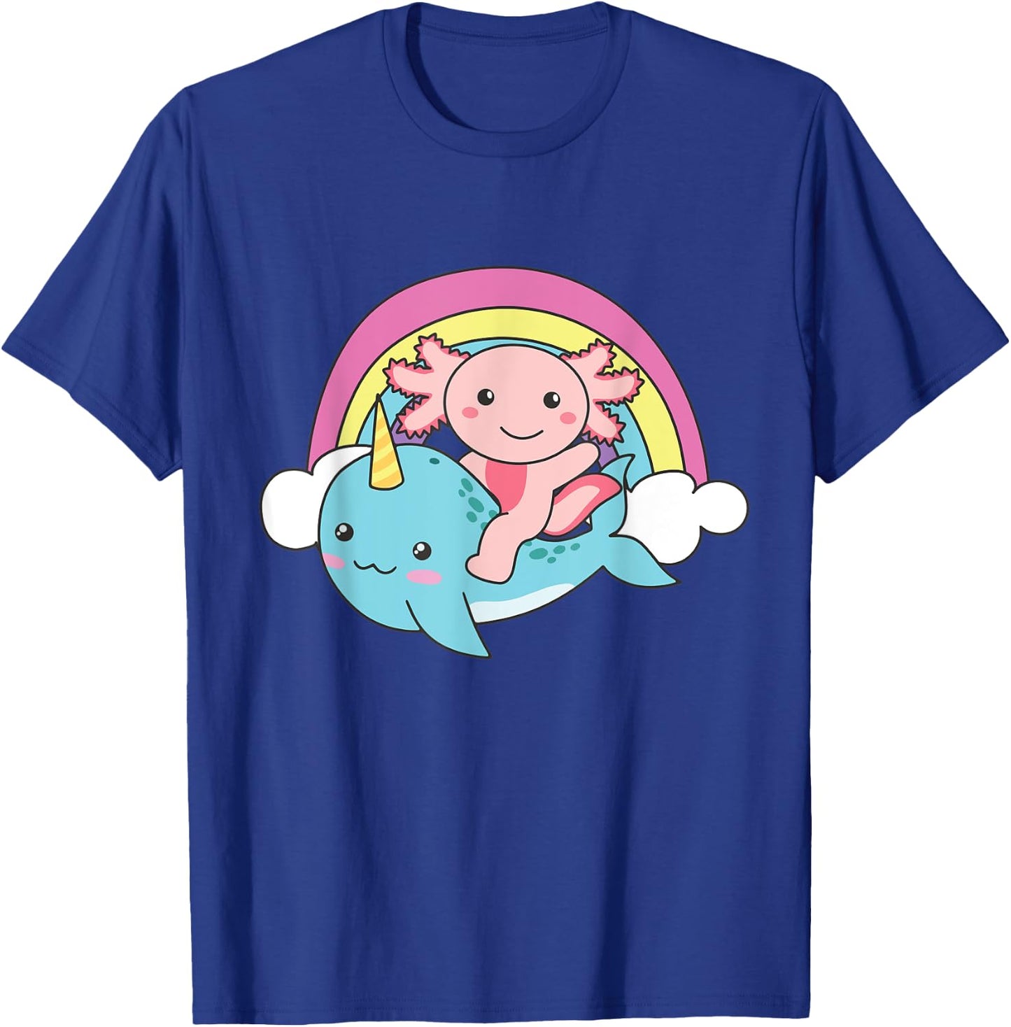 Narwhal Cute Axolotl Ocean Unicorn Kawaii Narwhals T-Shirt - T-Shirt | Royal
