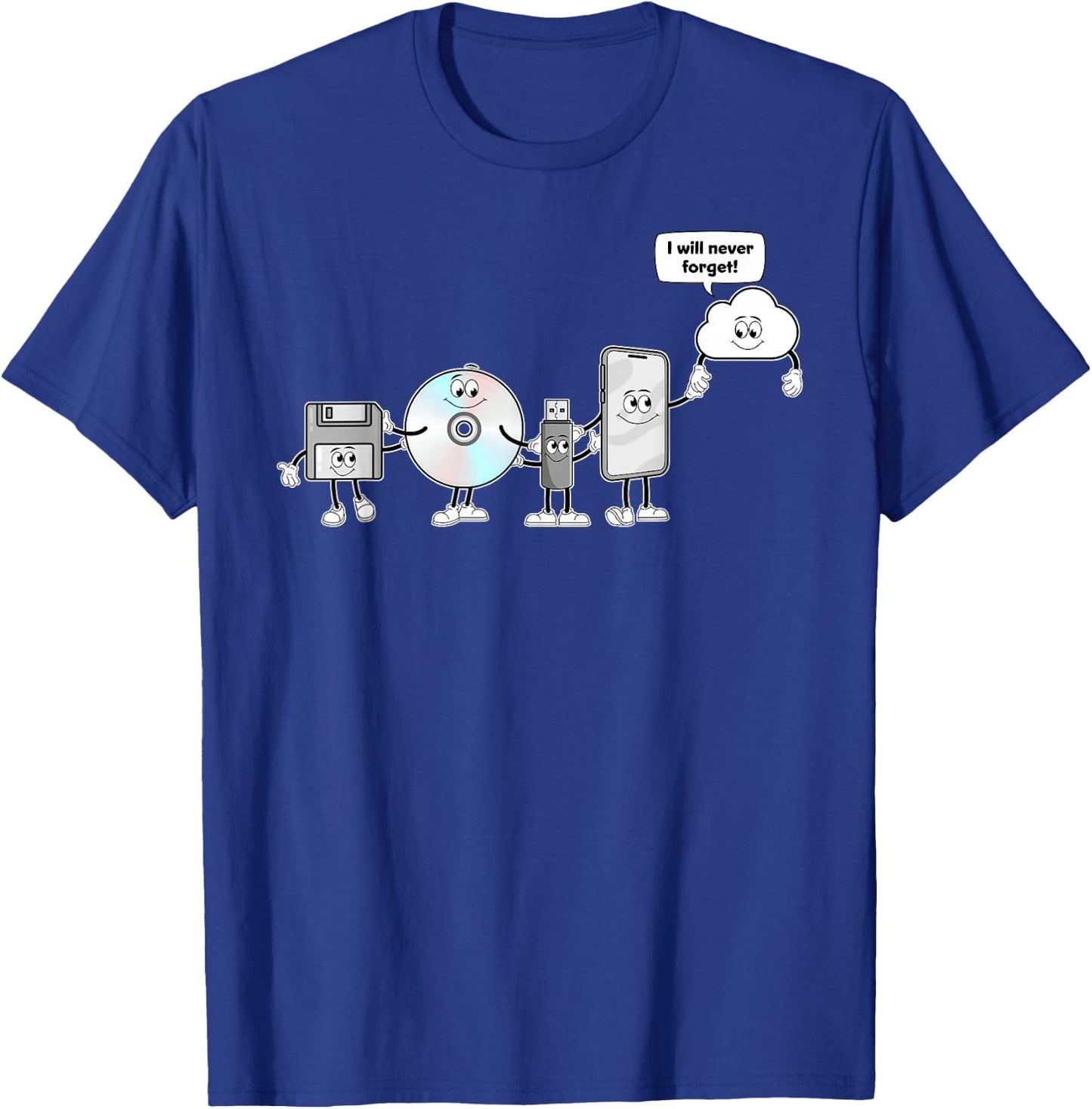 From Floppy to Cloud - The Evolution of Storage Media T-Shirt - T-Shirt | Royal