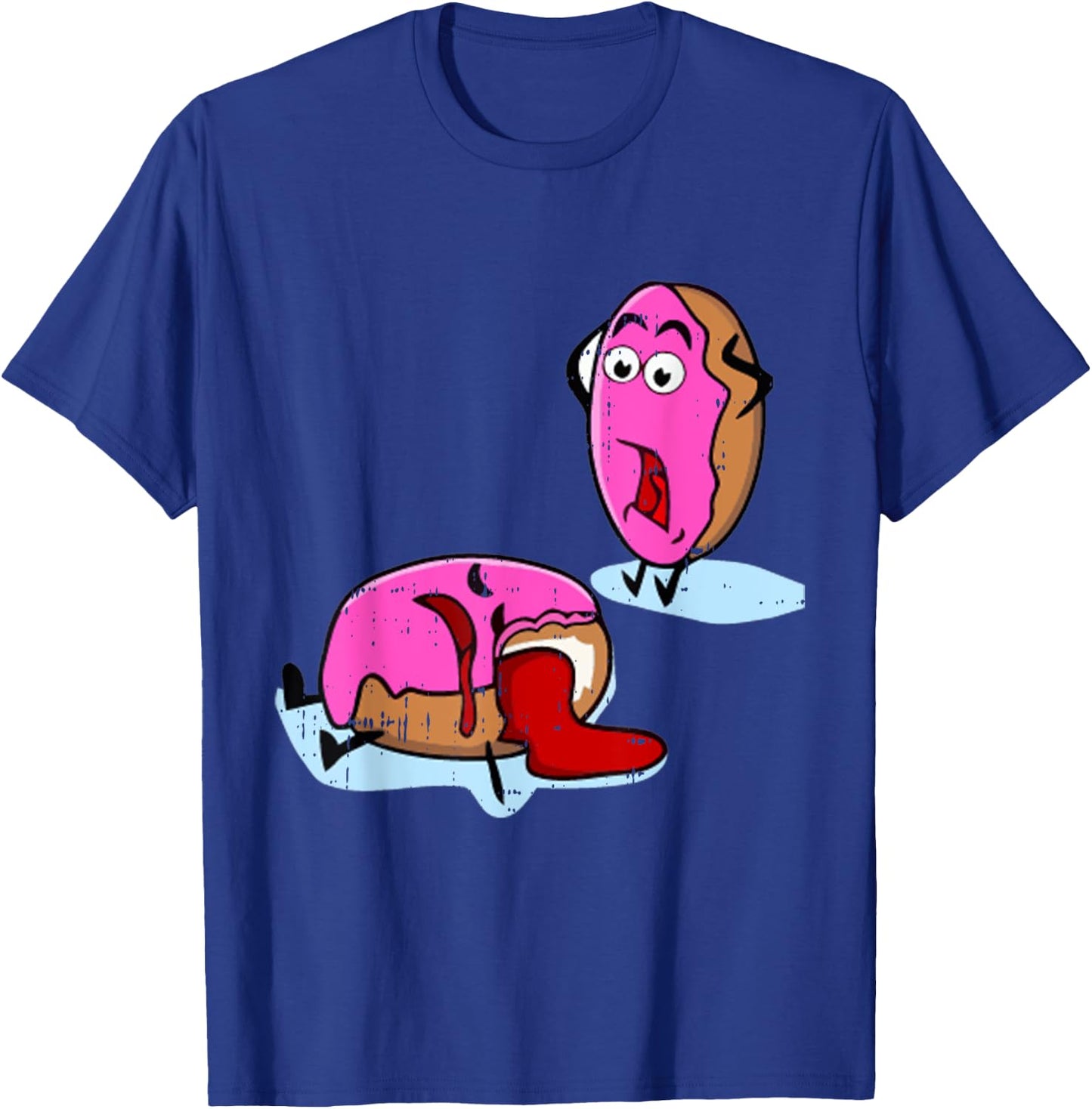 Dead Doughnut Bite Funny Donut Joke Sweets Dessert Gift T-Shirt - T-Shirt | Royal