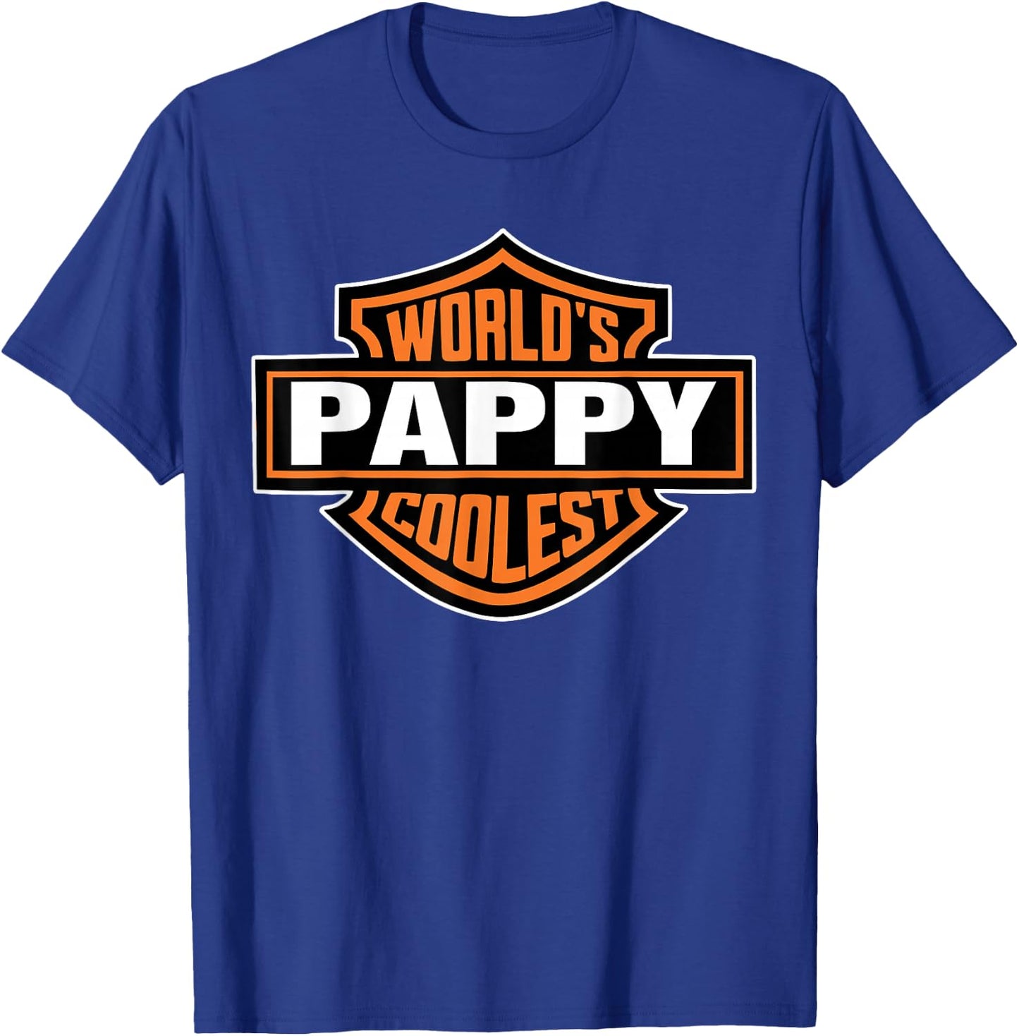 Worlds Coolest Pappy Matching Family Fathers Day T-Shirt - T-Shirt | Royal