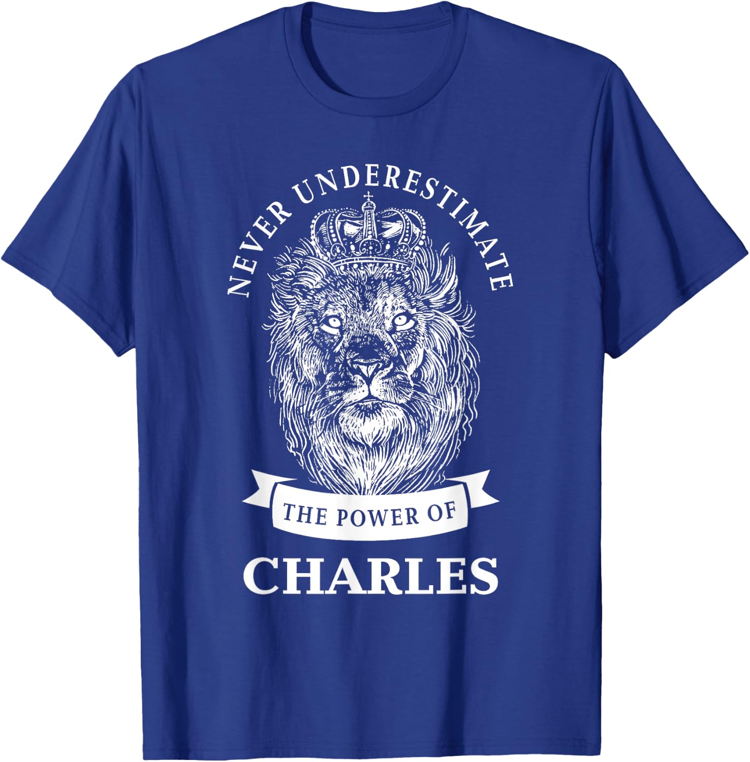 Charles Gift Name Lion T-Shirt - T-Shirt | Royal