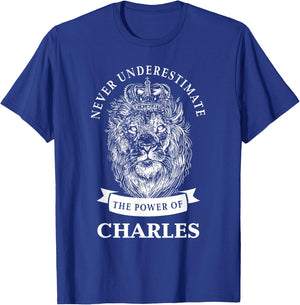 Charles Gift Name Lion T-Shirt - T-Shirt | Royal