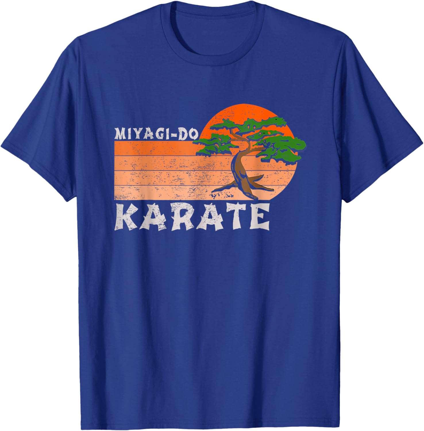 Miyagi-Do Karate Funny Vintage Karate Bonsai Tree T-Shirt - T-Shirt | Royal