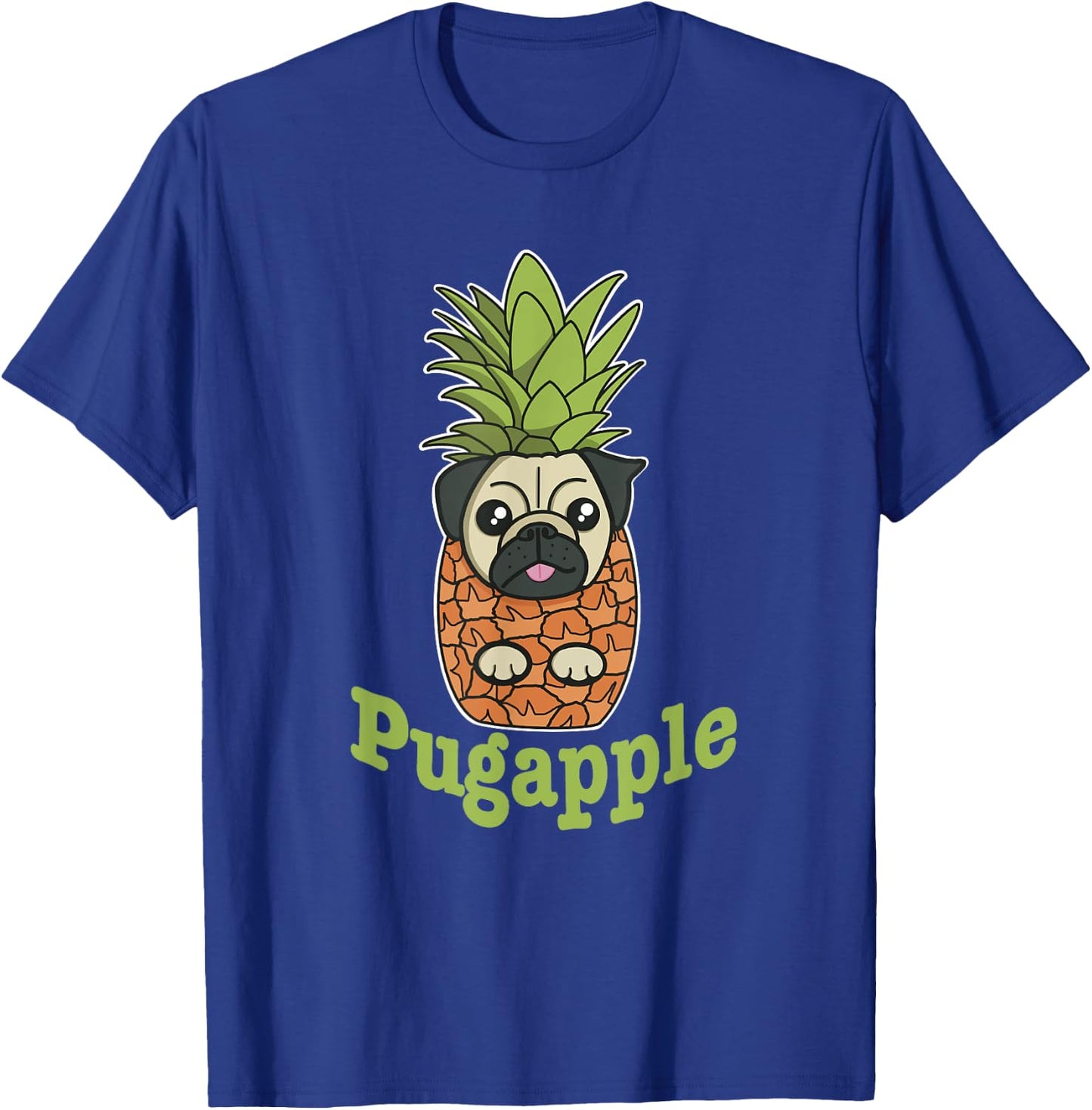Pug And Pineapple Lovers Pugapple Dog Men Women Girls Kids T-Shirt - T-Shirt | Royal