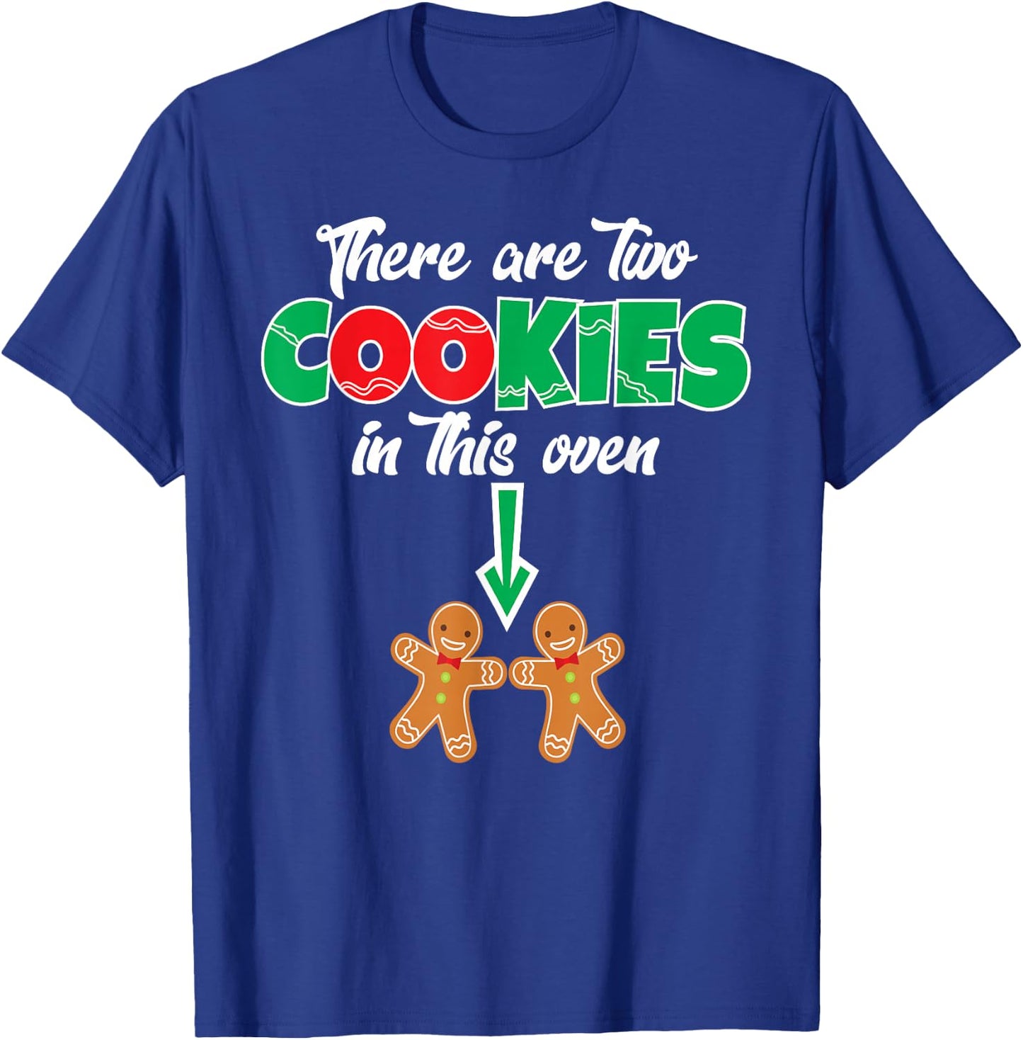 Christmas Twins Expecting Mom Pregnant Wife T-Shirt - T-Shirt | Royal