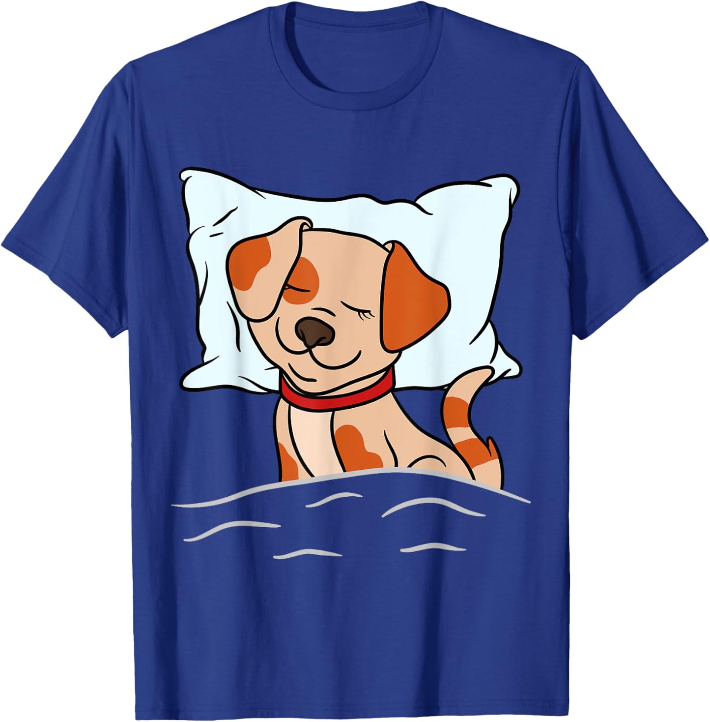Sleeping Animals Pajama Nightgown Cute Sleeping Dog Women Girls Kids T-Shirt - T-Shirt | Royal