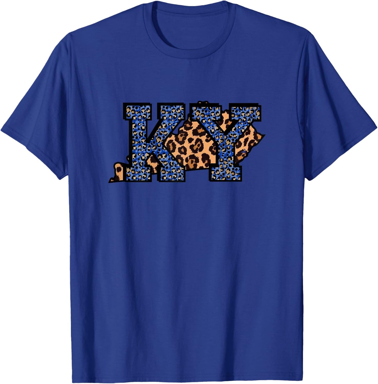 Kentucky Leopard Print KY Pride Kentucky Girl Cute State T-Shirt - T-Shirt | Royal