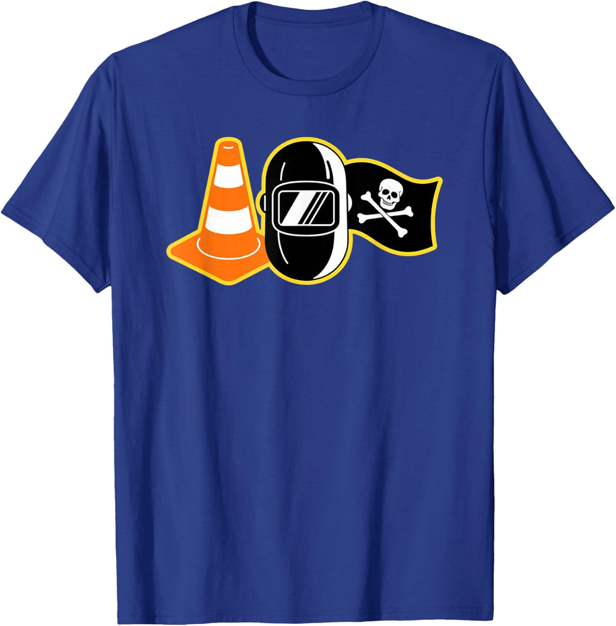 Pittsburgh, Hoist The Traffic Cone 3 Icons Funny Welder T-Shirt - T-Shirt | Royal