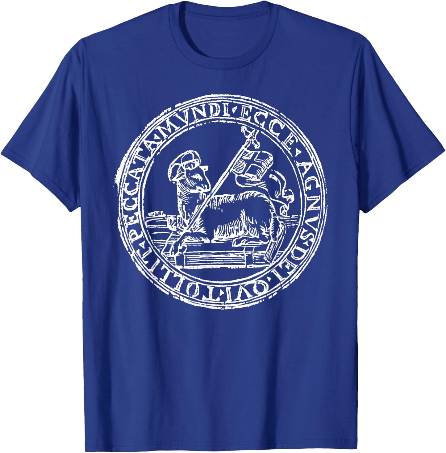 Agnus Dei Lamb God Christian Symbol T-Shirt - T-Shirt | Royal