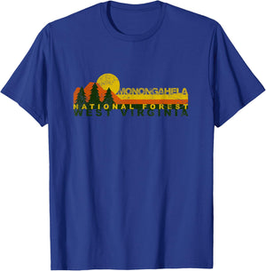 Monongahela National Forest Vintage Retro T-Shirt - T-Shirt | Royal