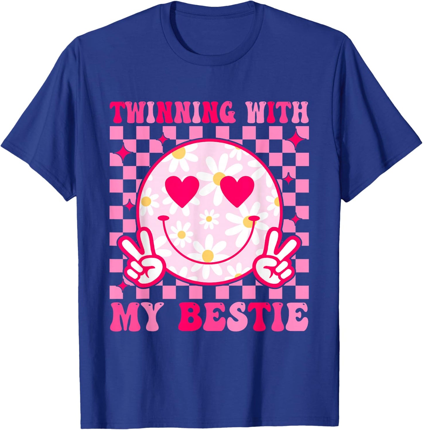 Twinning with My Bestie Matching Best Friend BFF Twins Day T-Shirt - T-Shirt | Royal