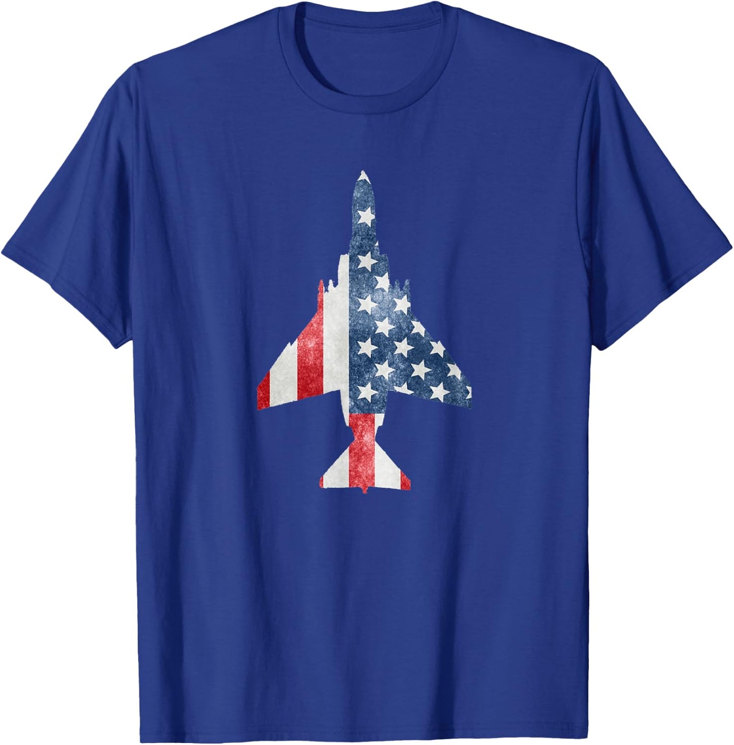 F-4 Phantom American Flag Military Aviation T-Shirt - T-Shirt | Royal