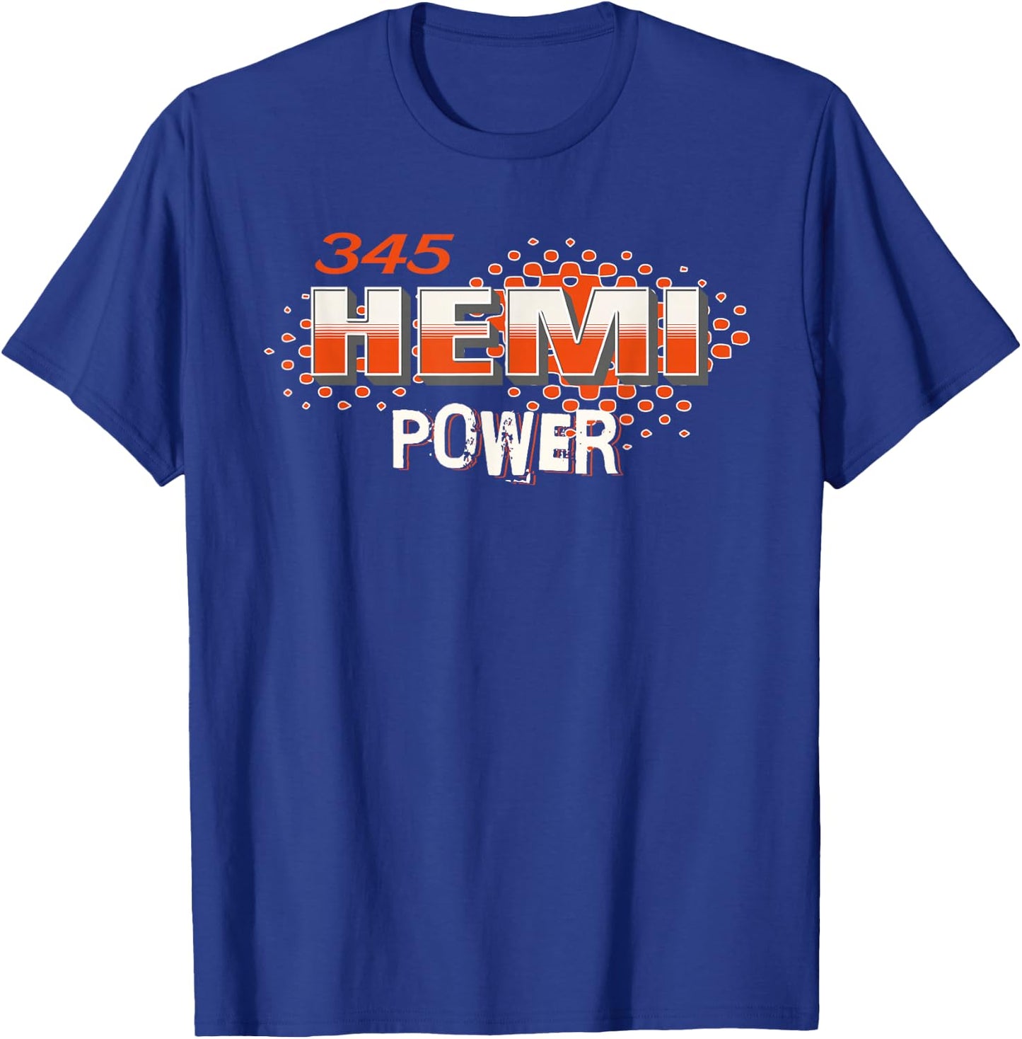 345 Hemi Power Muscle Car Design T-Shirt - T-Shirt | Royal