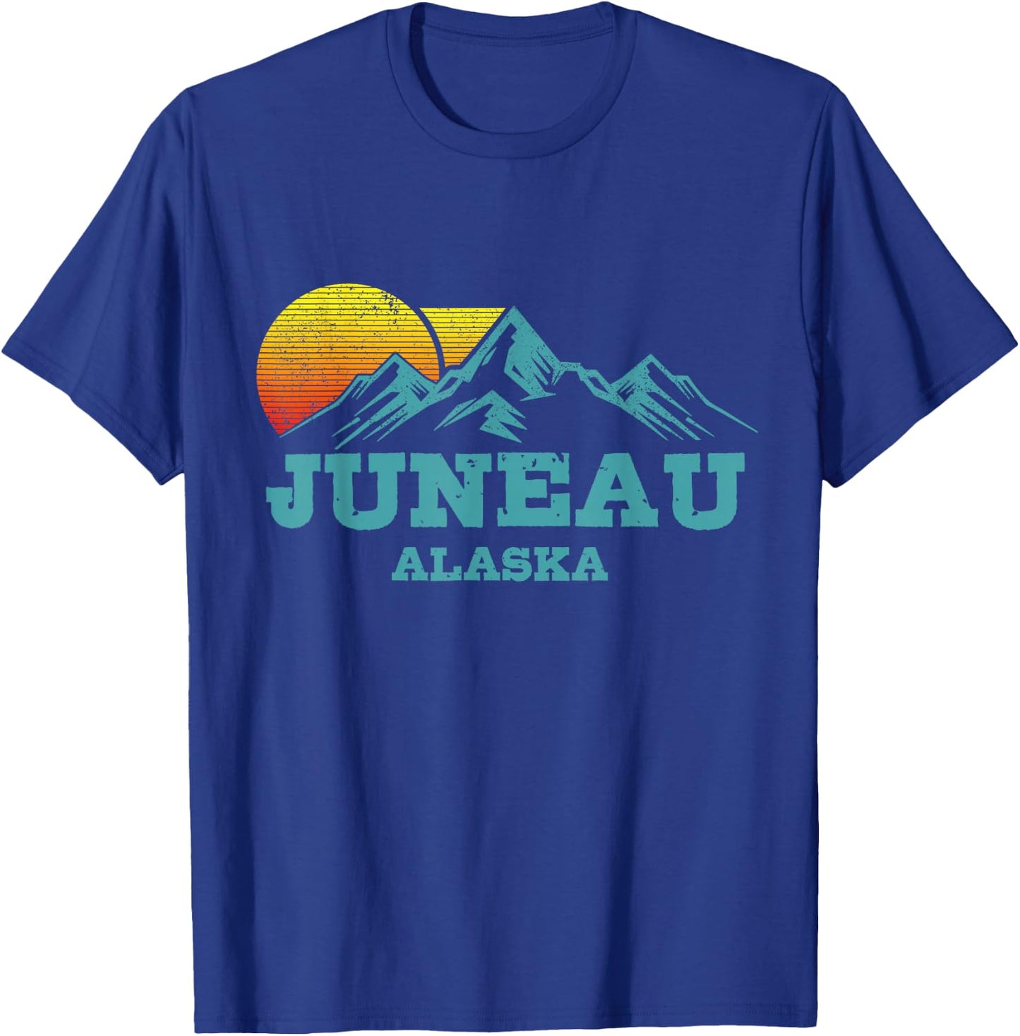 Juneau Alaska Vintage Souvenir T-Shirt - T-Shirt | Royal