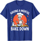 Having A Mental Bake Down Funny Skeleton Baker Baking T-Shirt - T-Shirt | Royal