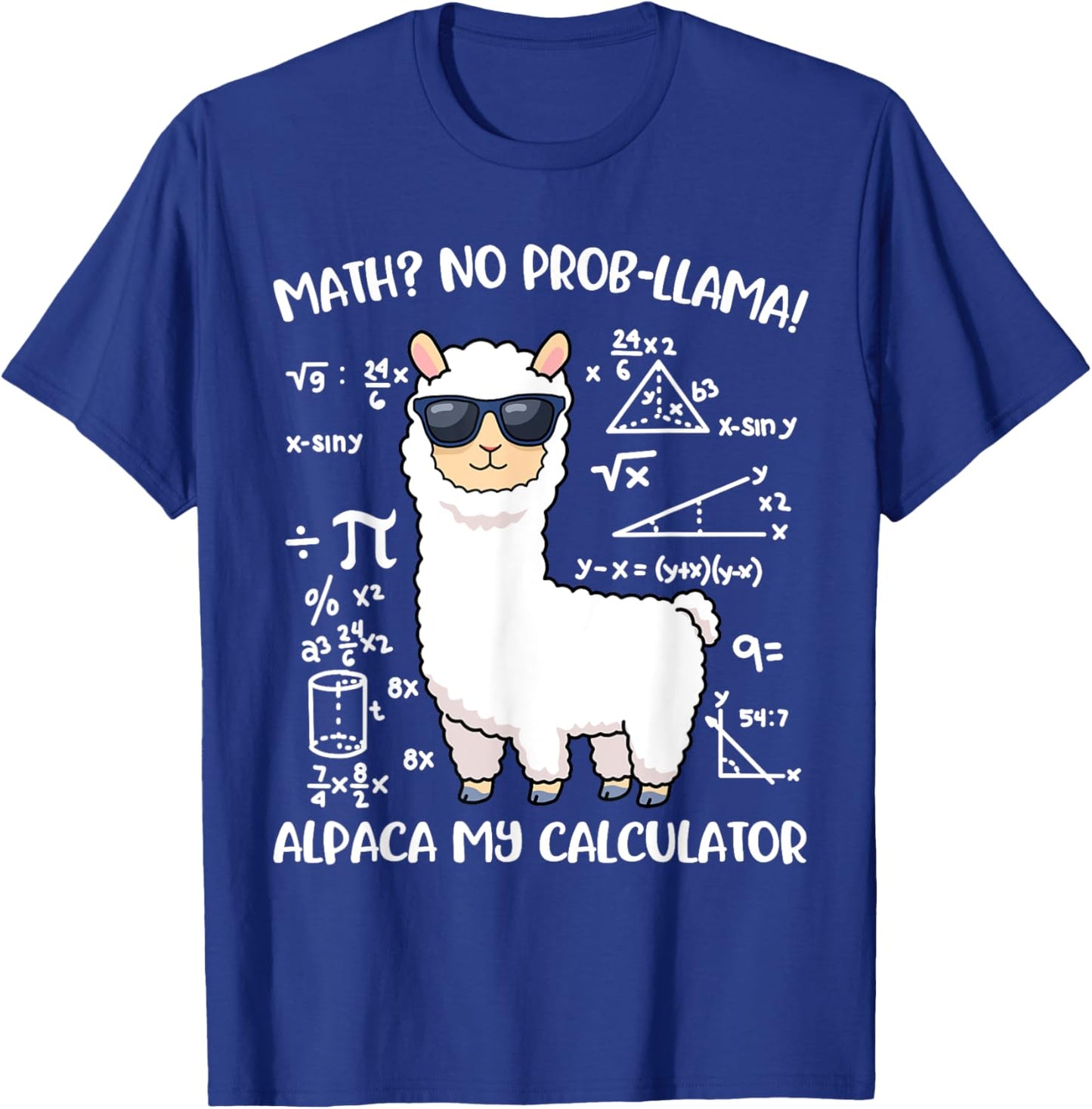 Math Llama T-Shirt - T-Shirt | Royal