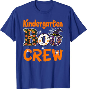 Kindergarten Boo Crew Teachers Students Halloween Costume Men Women T-Shirt - T-Shirt | Royal