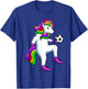Soccer Girl Unicorn Youth Women Players T-Shirt - T-Shirt | Royal