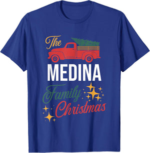The Medina Family Christmas Matching Pajamas Group Gift T-Shirt - T-Shirt | Royal