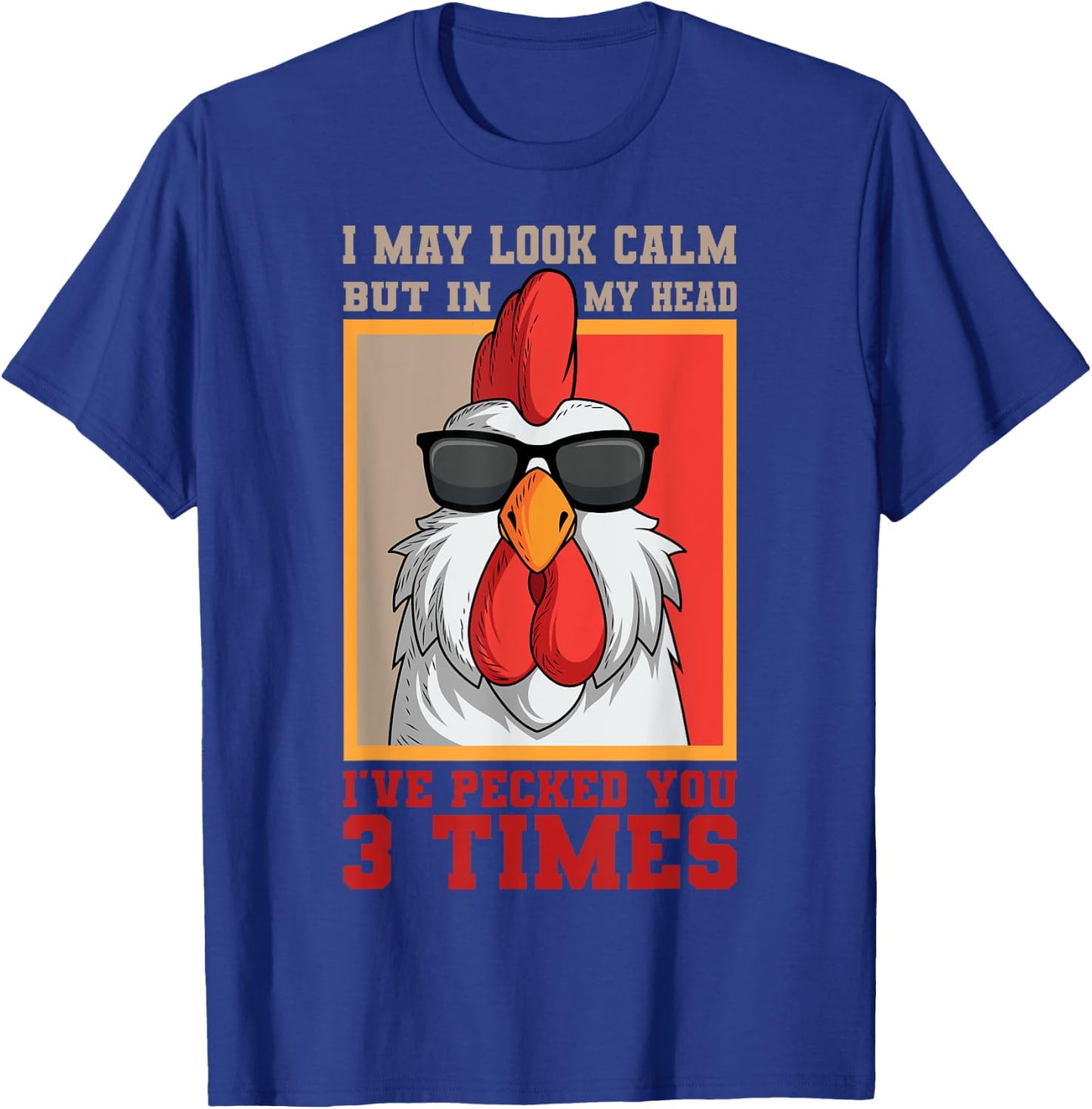 Rooster Chicken Farmers Farm Poultry Lover T-Shirt - T-Shirt | Royal