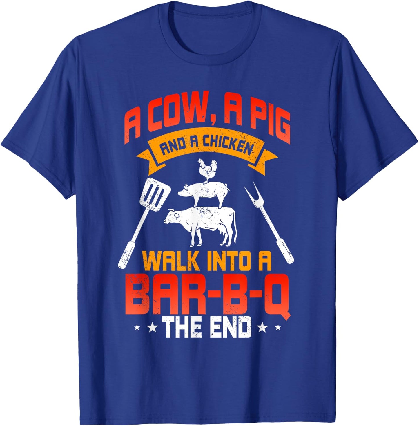 BBQ Grilling Lover Barbecue Chef Meat Grill Funny Cook T-Shirt - T-Shirt | Royal