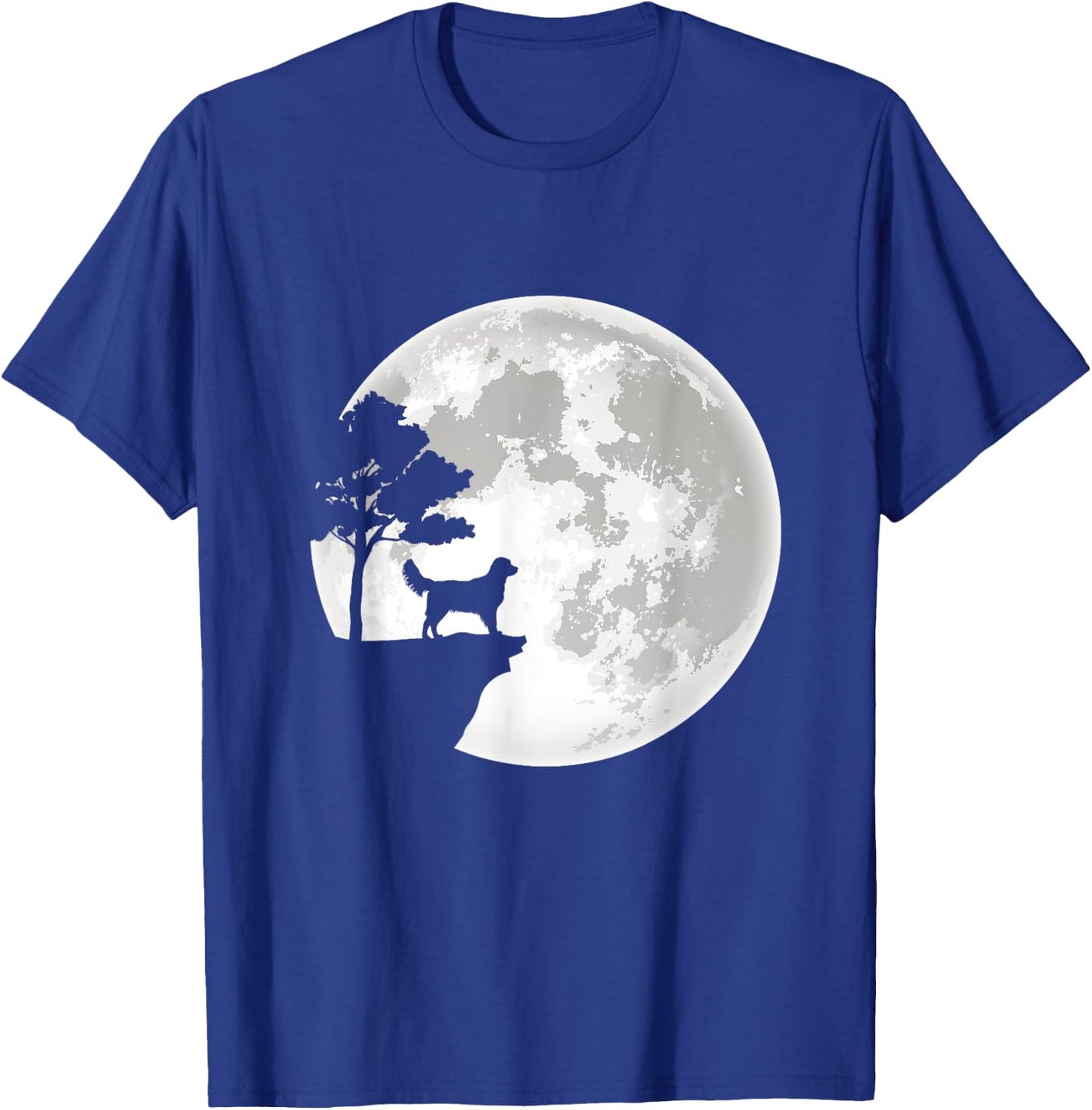 Golden Retriever Moon Halloween Costume Apparel T-Shirt - T-Shirt | Royal