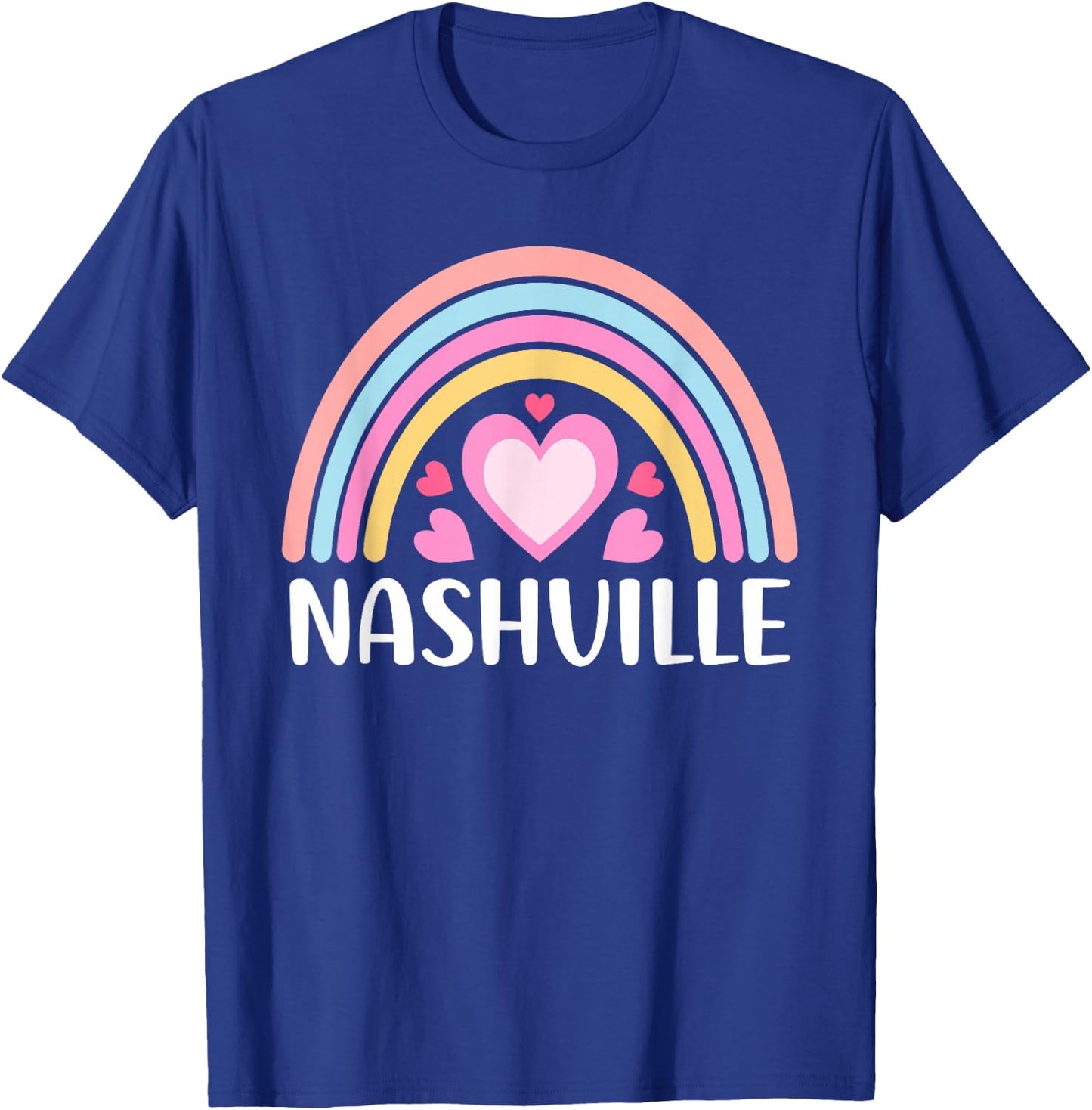 Nashville Nashville Rainbow Cute Nashville T-Shirt - T-Shirt | Royal