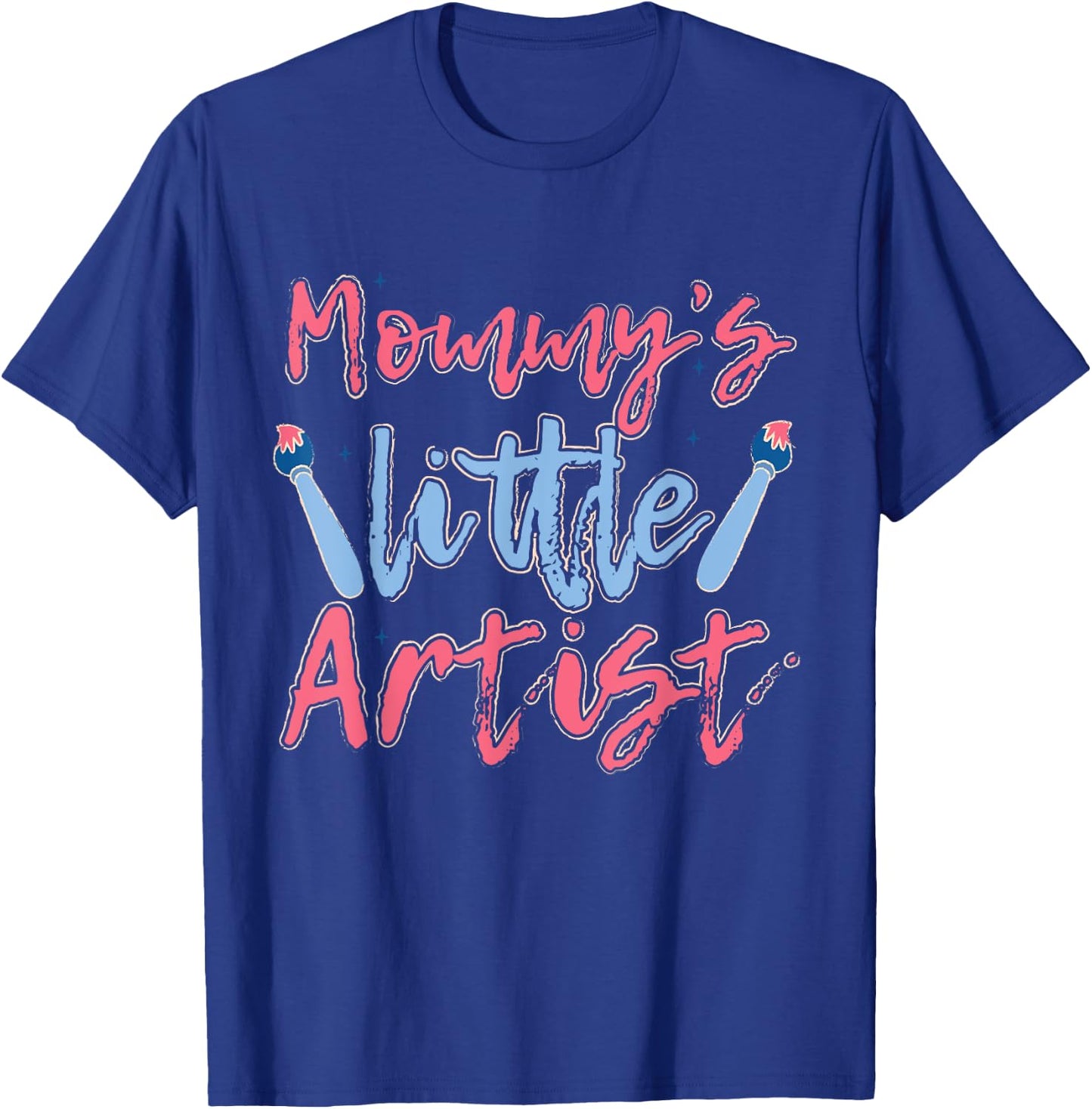 Mommy's Little Artist with paintbrush for Kids & Family T-Shirt - T-Shirt | Royal