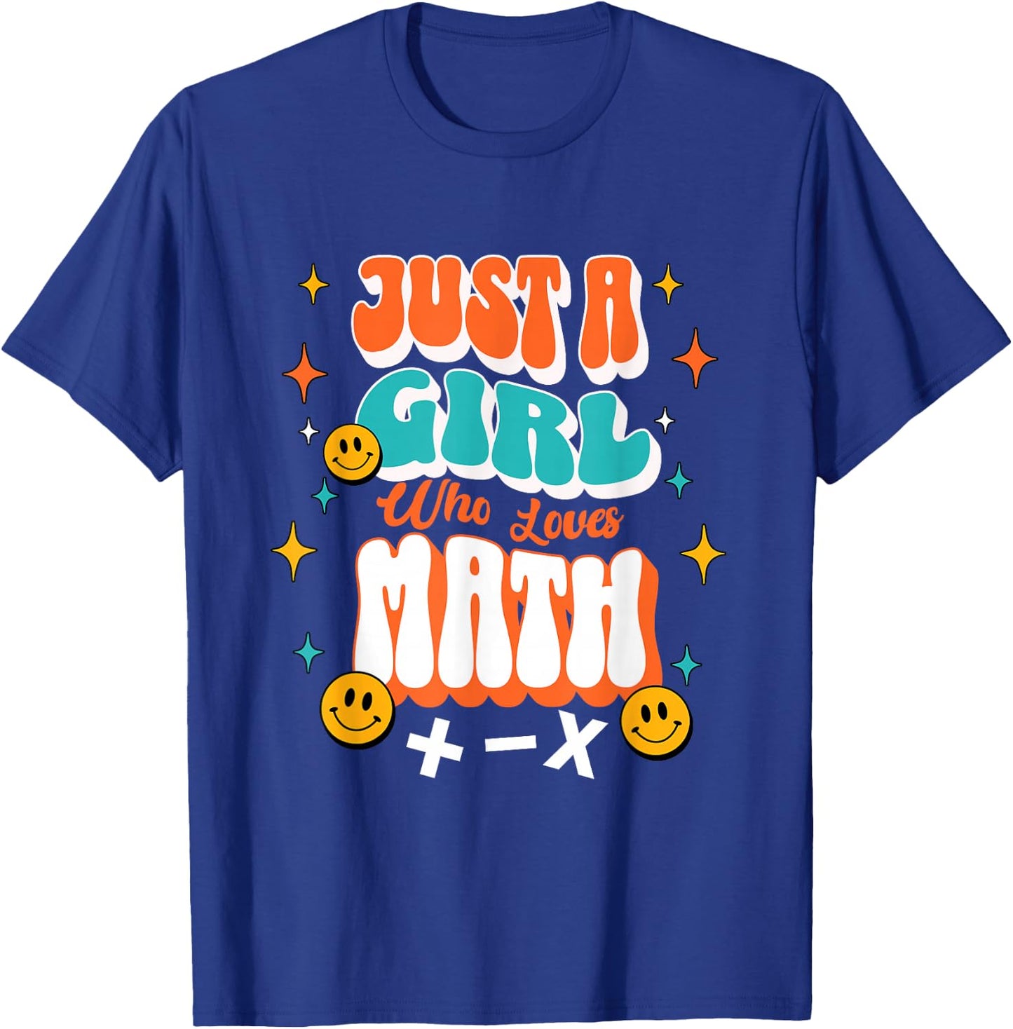 Just a Girl who loves Math Algebra Funny Mathematics T-Shirt - T-Shirt | Royal