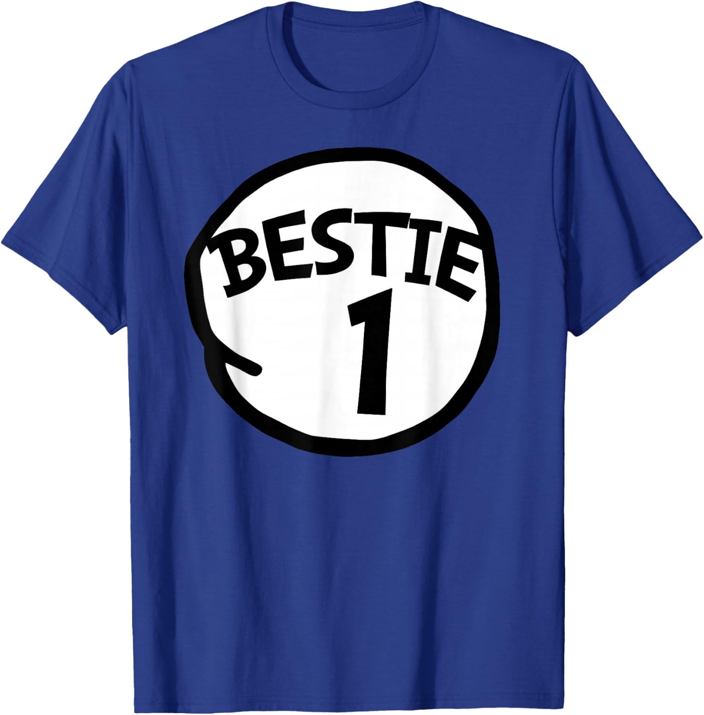 Bestie Number 1 Matching Group Bestie 1 T-Shirt - T-Shirt | Royal