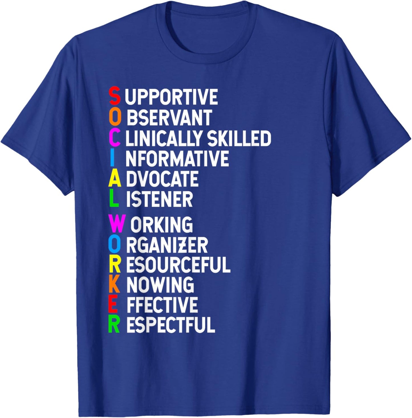 Social Worker Appreciation Social Work Skills T-Shirt - T-Shirt | Royal