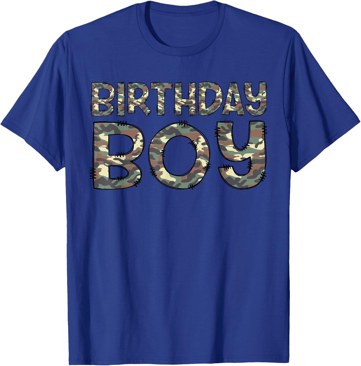 It's My Birthday Boy Camo Hunting Camouflage Matching Family T-Shirt - T-Shirt | Royal