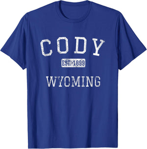 Cody Wyoming WY Vintage T-Shirt - T-Shirt | Royal