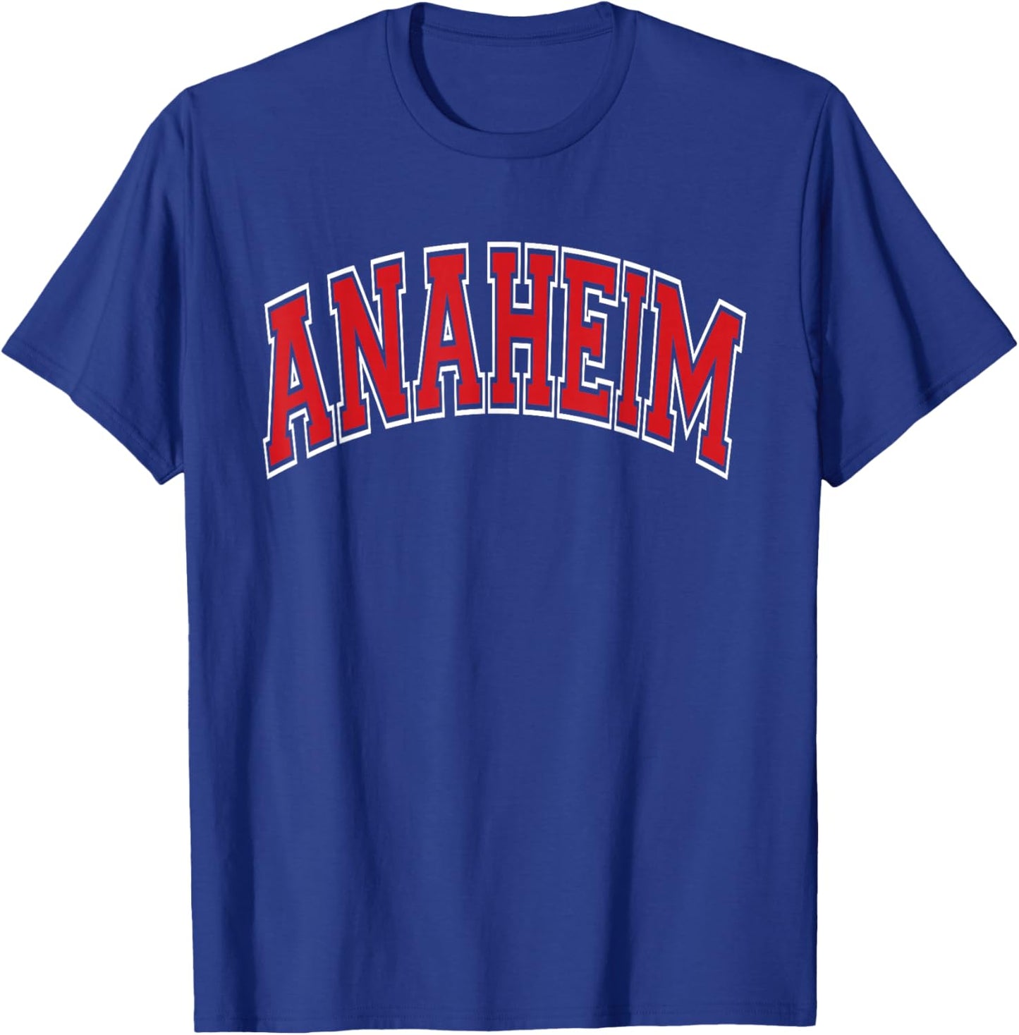 Anaheim Arched Red Text T-Shirt - T-Shirt | Royal