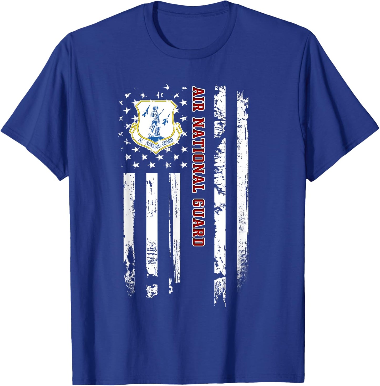 Air National Guard Veteran USA Flag Veterans Day Christmas T-Shirt - T-Shirt | Royal