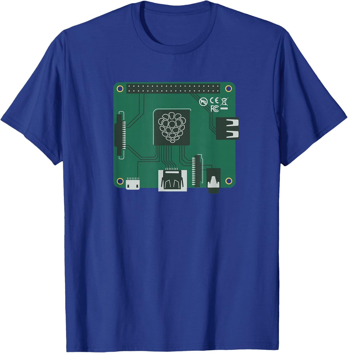 Green Raspberry Pi (Micro Computer Design) T-Shirt - T-Shirt | Royal