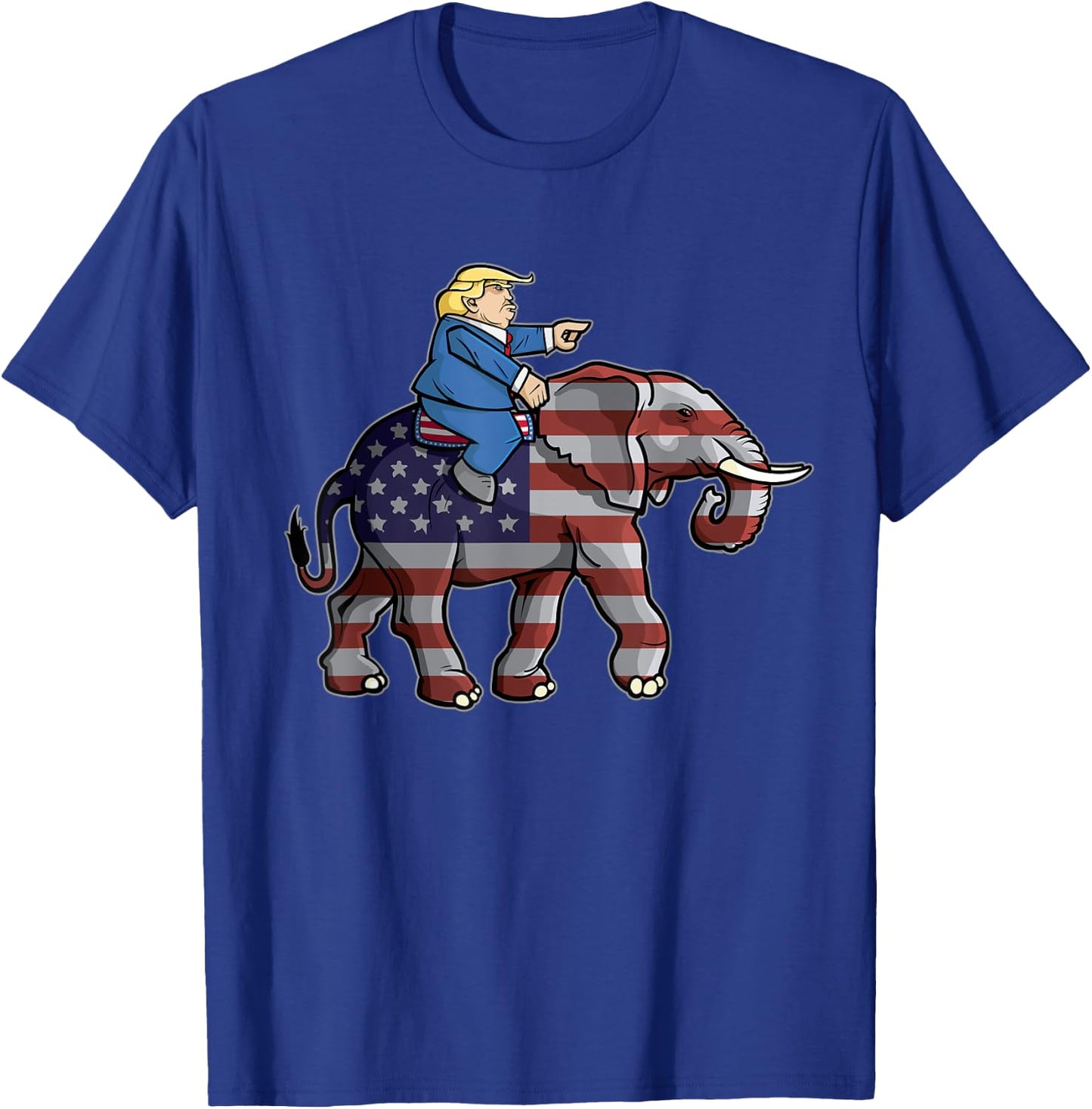 Donald Trump Riding Elephant Republicans Shirt Gift T-Shirt - T-Shirt | Royal